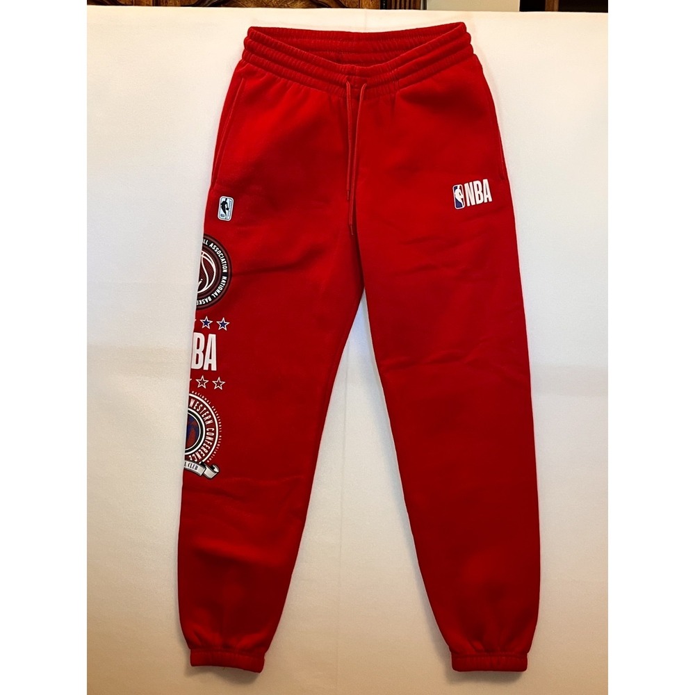 NBA Men's Sweatpants Joggers Comfort Pants Red Size L